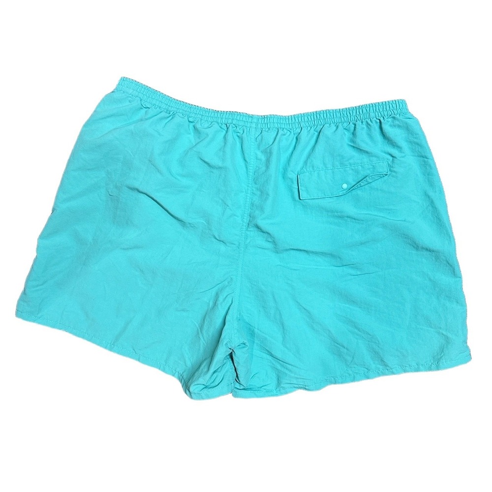 Patagonia Baggies‎ Shorts Mens XXL / 2XL Blue Teal Elastic Waistband 4.5 Inseam